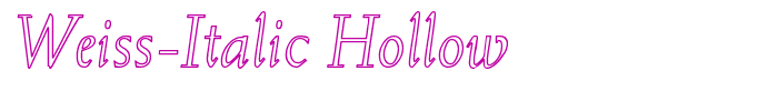 Weiss-Italic Hollow